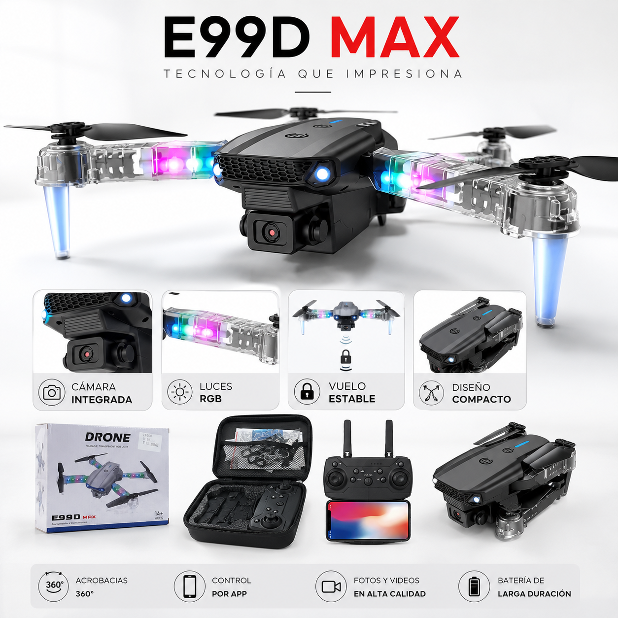 [OFERTA] Drone E99D Max: Captura el mundo desde las alturas
